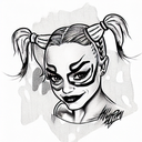 Harley Quinn tattoo design idea