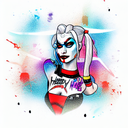 Harley Quinn tattoo design idea