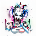 Harley Quinn tattoo design idea