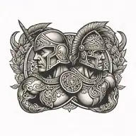 warrior tattoo design idea