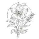 wildflower tattoo design idea