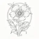 wildflower tattoo design idea