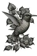 hummingbird tattoo design idea
