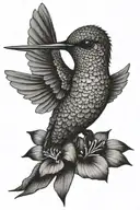 hummingbird tattoo design idea