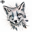 Fox tattoo design idea