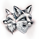 Fox tattoo design idea