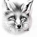 Fox tattoo design idea