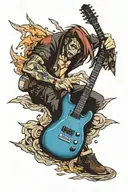 guitar tattoo design idea