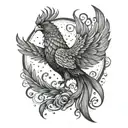 phoenix tattoo design idea