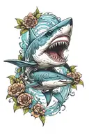 shark tattoo design idea