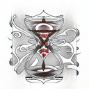 Hourglass tattoo design idea