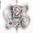 Hourglass tattoo design idea