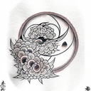 Hourglass tattoo design idea