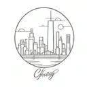 Chicago Skylines tattoo design idea