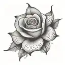 A flamenco dancer that when looked upside down looks like a rose tattoo design idea