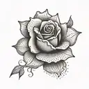 A flamenco dancer that when looked upside down looks like a rose tattoo design idea