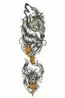 wolf tattoo design idea