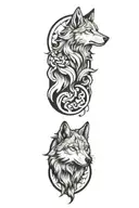 wolf tattoo design idea