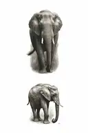 elephant tattoo design idea