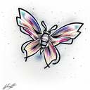 Moth tattoo design idea