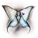 Moth tattoo design idea