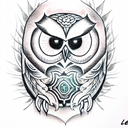 Owl tattoo design idea