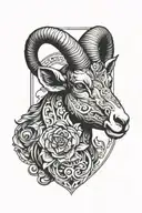 aries tattoo design idea