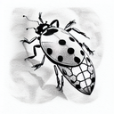 Ladybug tattoo design idea