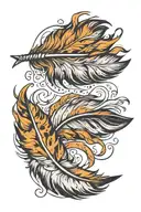 feather tattoo design idea