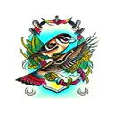 Sparrow tattoo design idea