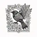 bird tattoo design idea