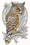 owl tattoo design idea