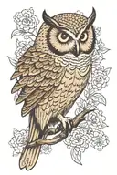 owl tattoo design idea