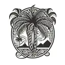 palm-tree tattoo design idea