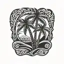 palm-tree tattoo design idea