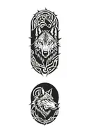 wolf tattoo design idea