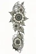 sunflower tattoo design idea