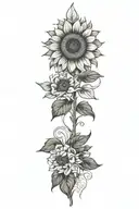sunflower tattoo design idea