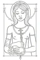rosary tattoo design idea