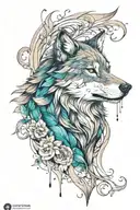wolf tattoo design idea