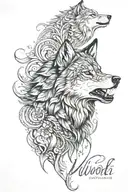 wolf tattoo design idea