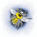 Bee tattoo design idea