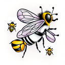 Bee tattoo design idea
