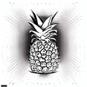 Pineapple tattoo design idea