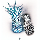 Pineapple tattoo design idea