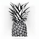 Pineapple tattoo design idea
