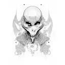 ghost face tattoo design idea