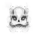 ghost face tattoo design idea