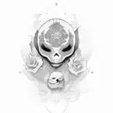 ghost face tattoo design idea