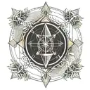 sand clock tattoo design idea